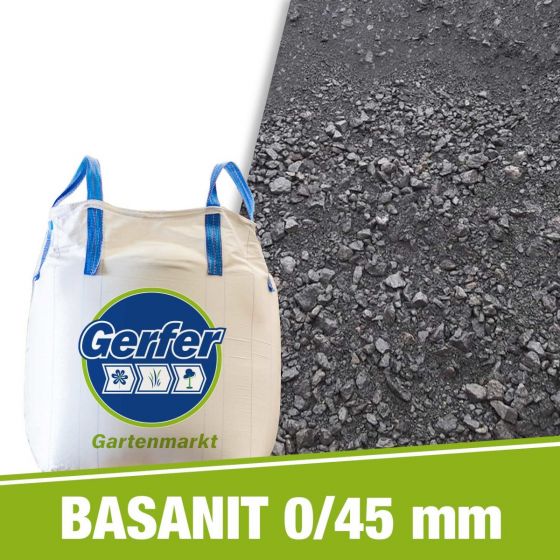 Naturstein-Schotter 0/45 mm FSS - Basanit je Tonne inkl. Big Bag, Abfüllung und Lieferung